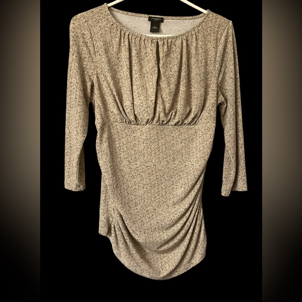 Ann Taylor Keyhole Design Print Women's Top